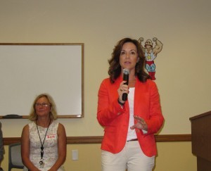 (Left to right) Barb Farrell Swenson, Regional Manager, South County Regional Library and State Senator Lizbeth Benaquisto.