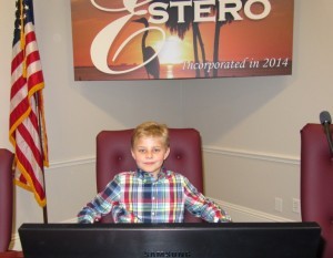 in mayor's chair