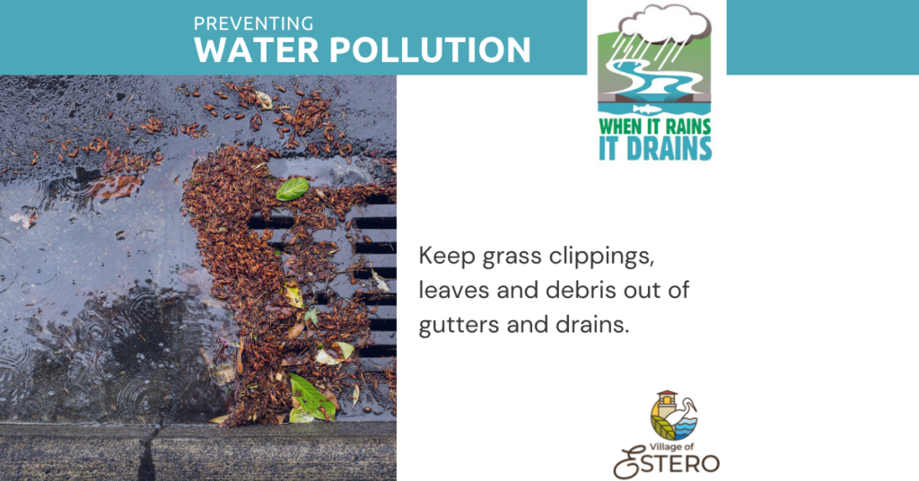 Keep clippings out of storm drains