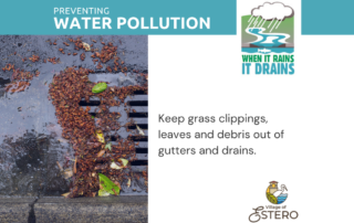 Keep clippings out of storm drains